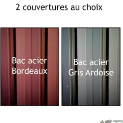 Abri de prairie chevaux simple pente 3 x 3 m - La Gée