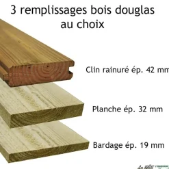 Abri de prairie chevaux simple pente 3 x 3 m - La Gée