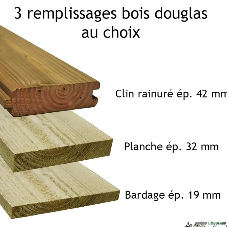 Abri de prairie chevaux simple pente 3 x 3 m - La Gée