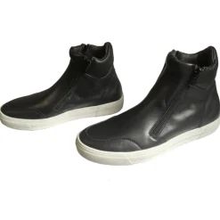 Baskets cuir zip Simon