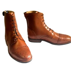 Boots équitation ou ville cuir lacets zip Cyprien