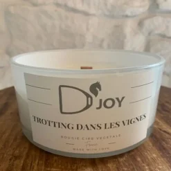 Bougie équitation Trotting dans les vignes Grand format - D'joy