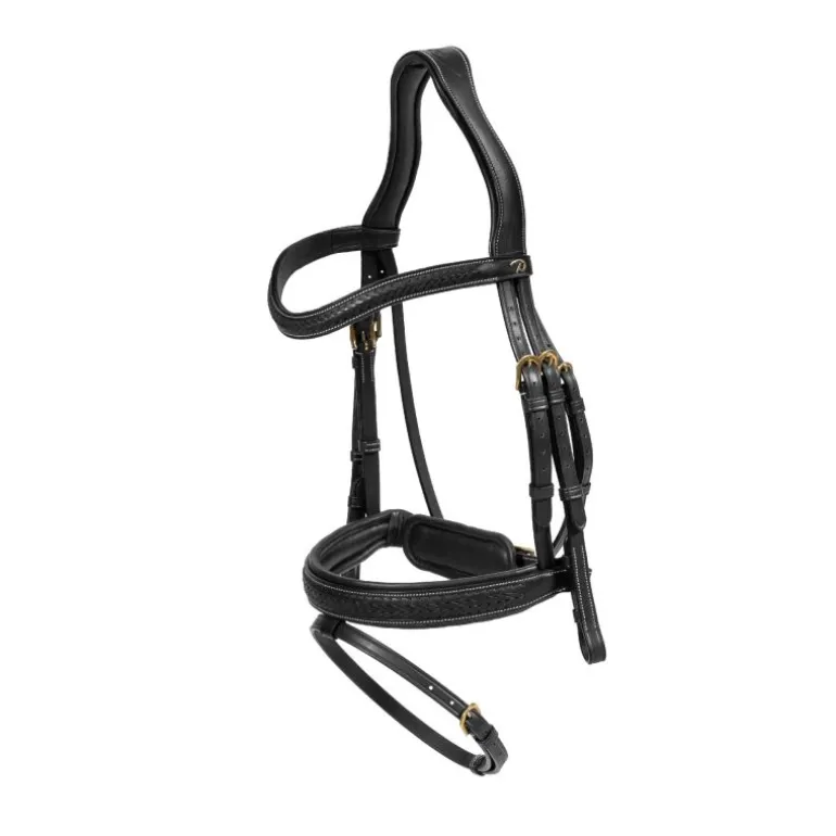 Bridon cheval cuir tressé New English Collection - Dy'on