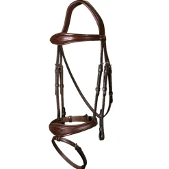 Bridon cheval muserolle combinée anatomique New English Collection - Dy'on