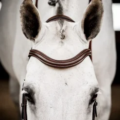 Bridon cuir anatomique cheval Micklem Rambo Deluxe Competition - Horseware