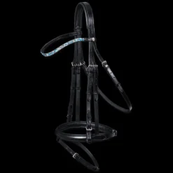 Bridon cuir muserolle combinée X-Line Oceanblue - Waldhausen