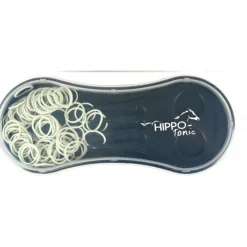 Brosse à natter cheval avec peigne et élastiques