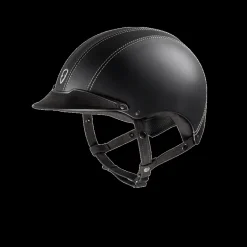 Casque équitation en cuir lisse Epona petite visière - Egide