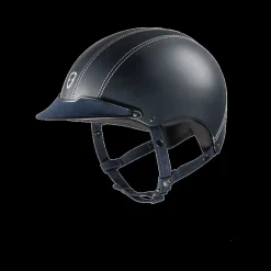 Casque équitation en cuir lisse Epona petite visière - Egide