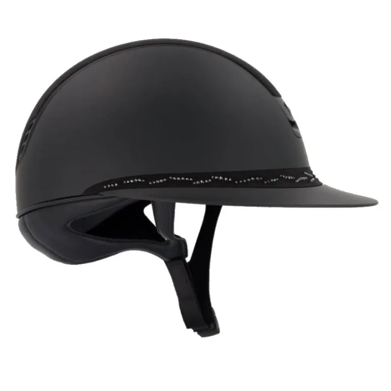 Casque équitation Miss Shield 2.0 Top Alcantara Flower Swarovski - Samshield