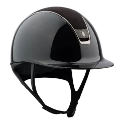 Casque équitation Shadowglossy 2.0 Alcantara Blason Crystals - Samshield