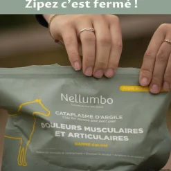 Cataplasme d'argile cheval - Douleurs musculaires et articulaires - Nellumbo