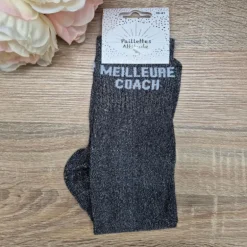 Chaussettes à paillettes équitation - Meilleure Coach - Paillettes Attitude