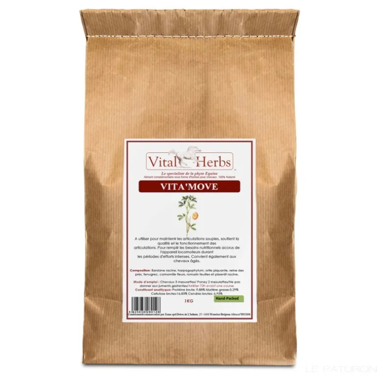 Complément mobilité souplesse cheval Vita move - Vital Herbs