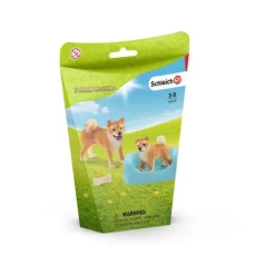 Figurine chienne avec chiot Shiba Inu - Schleich