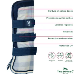 Guêtres anti-mouche anti-uv cheval Newmarket - Horseware