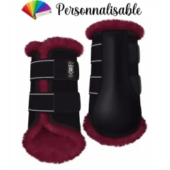 Guêtres de dressage cheval doublées en mouton antérieurs personnalisables - Mattes