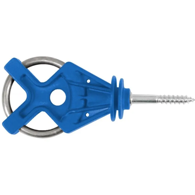 Isolateur triple ancrage acier inox x6 (départ/fin clôture)