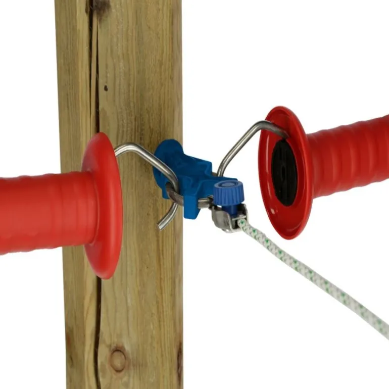 Isolateur triple ancrage acier inox x6 (départ/fin clôture)