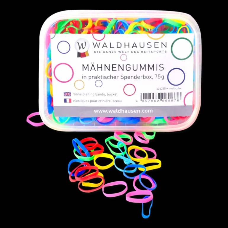 Élastiques à natter crinière larges multicolores 50 g - Waldhausen