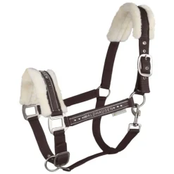 Licol cheval fourrure et strass Elegant - Waldhausen