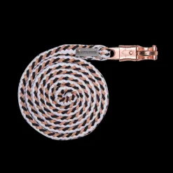 Longe tressée mousqueton de sécurité rosé Shine 2m - Waldhausen