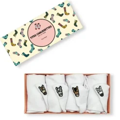Lot de 4 socquettes blanches cheval - TitesChaussettes