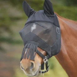 Masque anti-mouche anti-UV cheval à franges Premium - Waldhausen