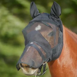 Masque anti-mouche anti-uv cheval intégral avec oreilles Premium - Waldhausen