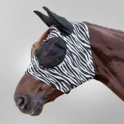 Masque anti-mouche cheval lycra Puck Zebra - Waldhausen