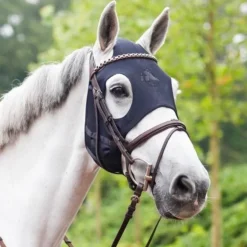 Masque cheval relaxant sans oreilles fermeture velcro - Technologie Titane Liquide - Fenwick
