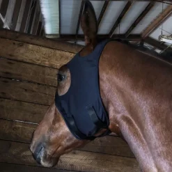 Masque cheval relaxant sans oreilles fermeture velcro - Technologie Titane Liquide - Fenwick