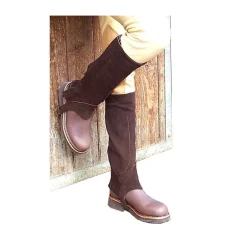 Mini-chaps élastique croûte cuir enfant