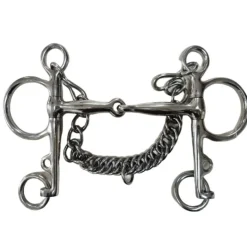 Mors cheval Pelham canon fin avec gourmette