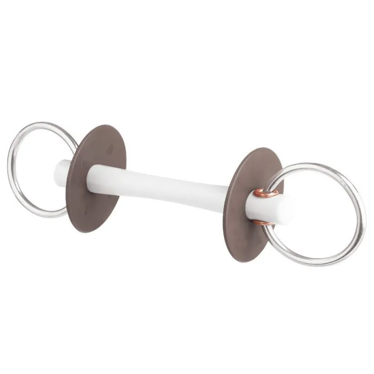 Mors deux anneaux cheval canon dur Comfort 6 cm - Beris