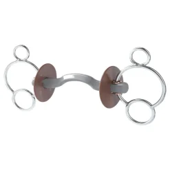 Mors Pessoa 2 anneaux cheval passage de langue Konnex canon dur - Beris