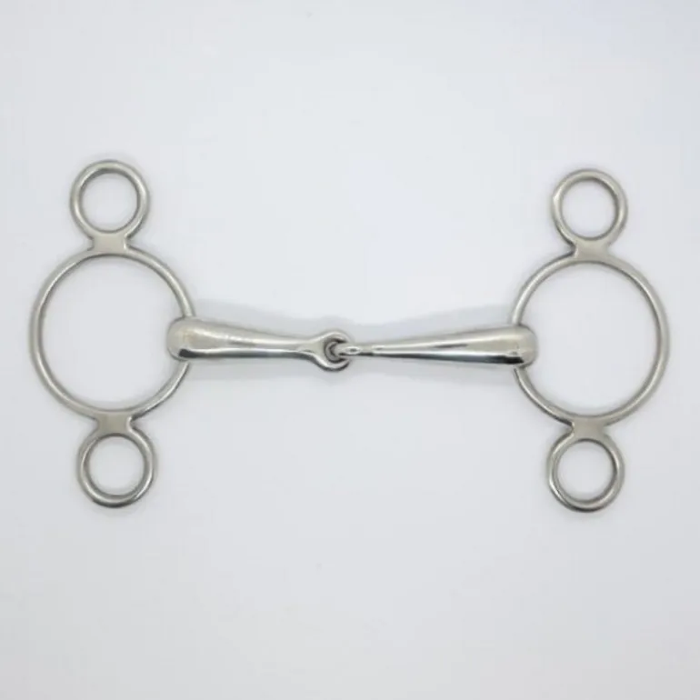 Mors Pessoa cheval deux anneaux gros canons 21 mm Pro Confort - Harcour