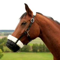 Muselière cheval en mouton synthétique