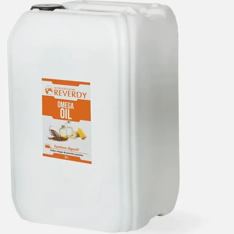 Omega Oil - Huile de lin et de maïs - digestion cheval 25 Litres - Reverdy