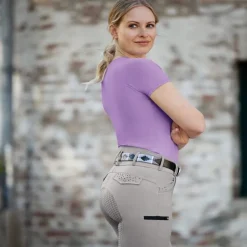 Pantalon équitation femme taille haute Kassandra fond silicone - Elt