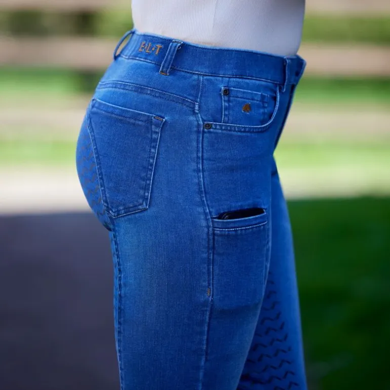 Pantalon équitation jeans femme Luna - Elt
