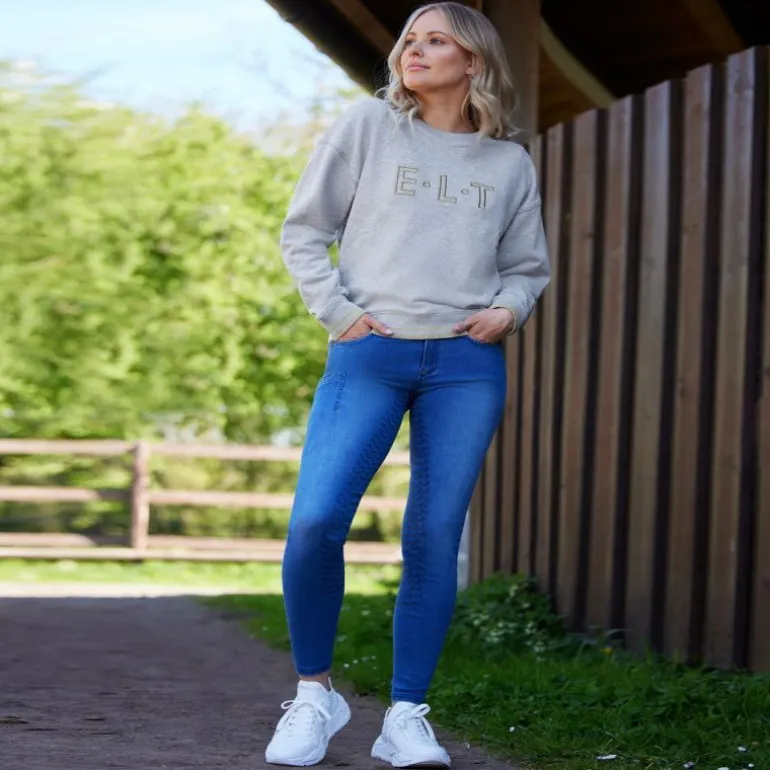Pantalon équitation jeans femme Luna - Elt