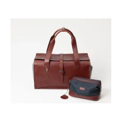 Sac de voyage en cuir bi matière - Someh