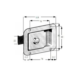 Serrure encastrée inox van chevaux