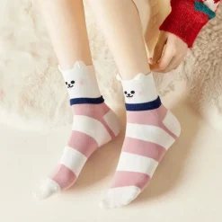 Socquettes blanches animaux écharpe