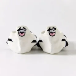 Socquettes blanches languette vache