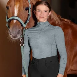Sous pull technique équitation col zippé femme Milano - Elt