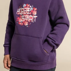 Sweat à capuche équitation fleurs enfants fille Seoul - Horse Spirit