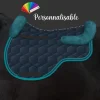 Tapis de selle cheval Eurofit en velours avec amortisseur en mouton personnalisable - Mattes