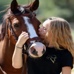 Tee shirt équitation Femme logo or - Kevin Staut Collection